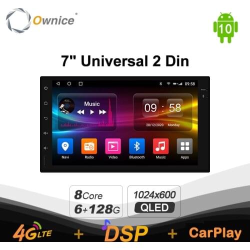 2din Ownice 7" Car Radio Octa 8 Core Android10.0 Support 4G LTE Carplay Navigation GPS MP5 Universal Multimedia Car Video Player