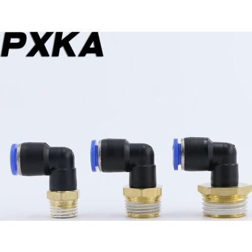 Free shipping 2PCS Air pipe quick connector PL8-02 pneumatic quick plug cylinder solenoid valve elbow right angle PL6-01/10-03