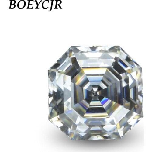BOEYCJR Custom D Color Asscher Cut Brilliant Cut Moissanite Loose Stone Excellent Cut Jewelry Making Engagement Ring