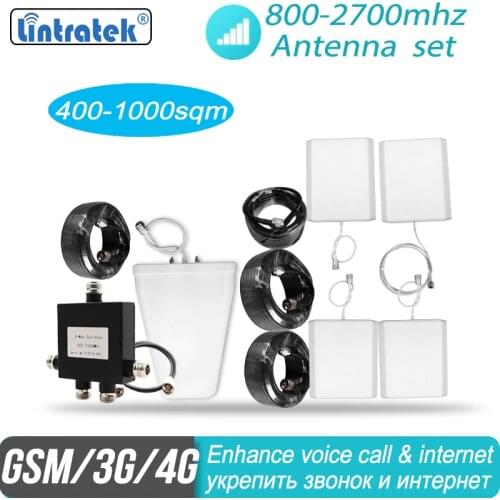 Big coverage 2g 3g 4g antenna set with 4 indoor antenna for 800mhz - 2700mhz mobile phone signal booster repeater amplifier #30