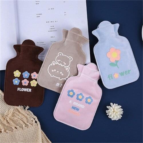 Hot Water Bottle Cute Cartoon Portable Bag Hand Warm Water Bottle Safe Explosion-proof Winter Warm Heat Reusable Hand Warmer
