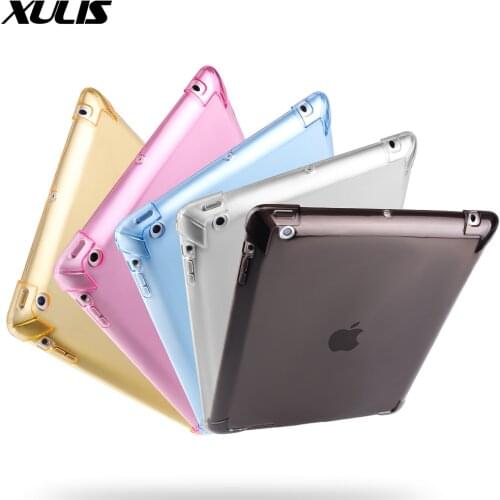 Cover For ipad 4 Case Leather TPU Silicone Soft Back Cover For Apple ipad 2 Case A1396 Transparent Cover for ipad 3 Funda