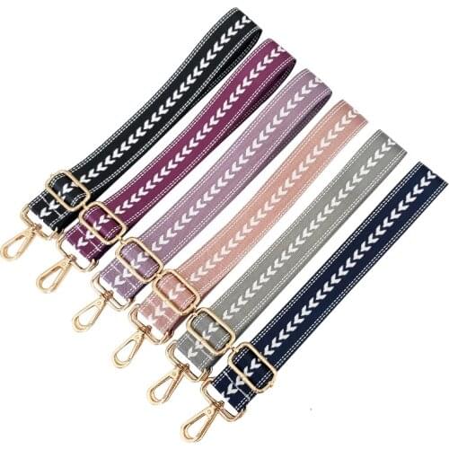 Color Nylon Wide 3.8Cm Shoulder Strap Adjustable One Shoulder Messenger Female Bag Accessory Replacement Long Strap Belt