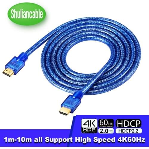 Shuliancable HDMI 2.0 Cable Full length 4K 60Hz HDMI to HDMI Cable HDR 10m 7.5m 5m 3m 2m 1m for HDTV LCD Laptop XBOX PS3 4K HDMI