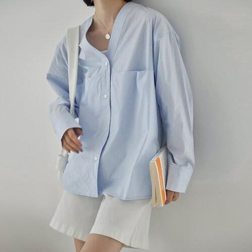 JIANABAOLU Women's Blue Shirts
