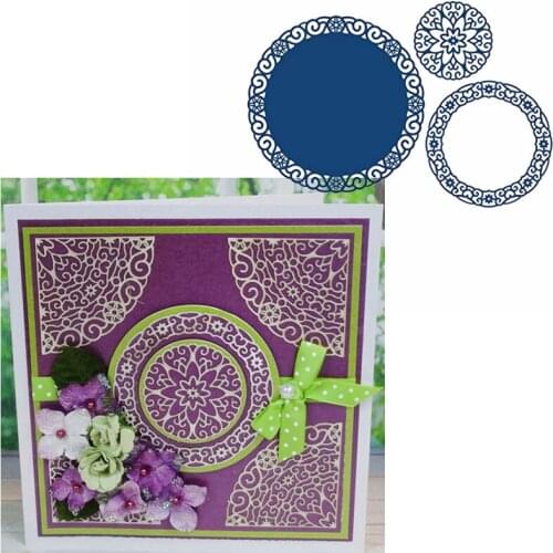 Circle Decoration Flowery Border On Card Metal Cutting Dies Stencils Die Cut For Card Making DIY New 2019 Crafts Cards