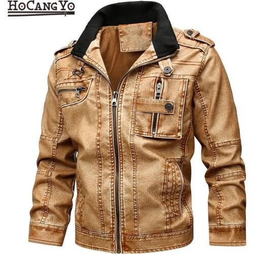 High Quality Men Leather Jackets Plus Size Thick Warm Classic Motorcycle Jacket Mens Winter Coat Male Faux PU Leather Jacket