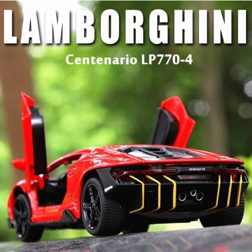 Diecast 1:32 Alloy Model Car Miniature Lamborghini LP770-4 Simulation Supercar for Children Birthday Gifts Hot Sell New Car Toys