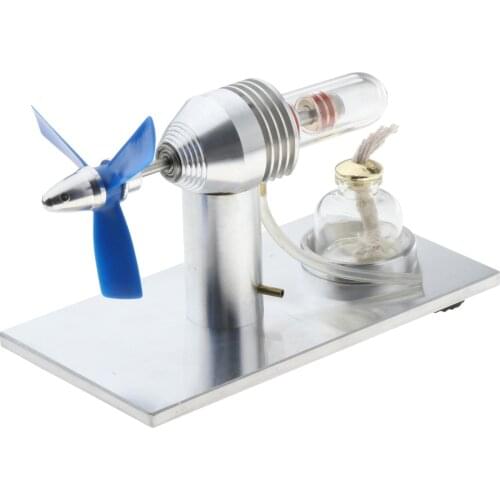 Metal Hot Single Cylinder Stirling Engine Model Alcohol Heating Steam Power
