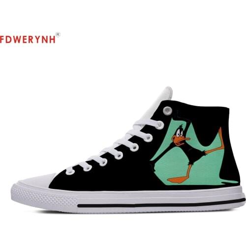 Mens Casual Shoes Looney Tunes Daffy Duck 'Daffy FaceShoest 3D Printing Logo Man Breathable Lightweight Mesh Shoes