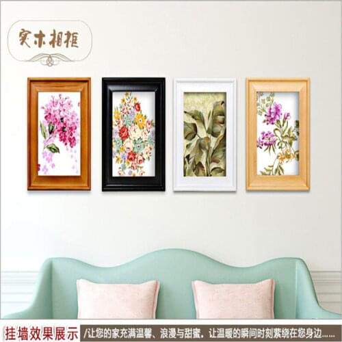 Six-piece set Hanging style Wood Photo Frame Creative Wedding Photo Frame Home Decoration Picture Frame