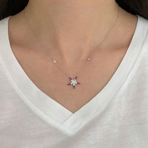 NEW Trendy 925 Silver Necklace Turkish Jewelry Birthday Gift Zircon Fashion Necklace For Women Minimalist Style Luxury Designer