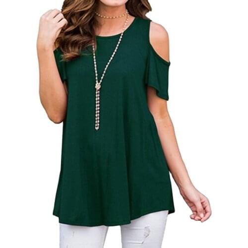 New NEW Cotton Blended Soft T Shirt Sexy Women O-Neck Off Shoulder Casual Tees Top ETSTWENDY Short Sleeve Summer Ladies Clothing