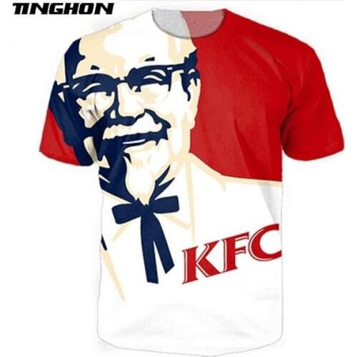 New T Shirts KFC Colonel Sanders Funny Printed 3d Women/men T Shirt Fashion Tshirt Streetwear Short Sleeve T Shirt Casual XS-7XL