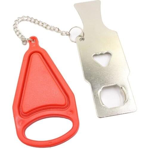 Portable Door Lock Stainless Iron Security Stopper Steel Surfaces Polishing Door Security Device Traveling Hotel Home Door Lock