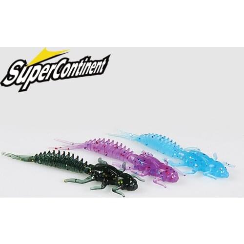 2019New Reach Soft Lures Soft Plastic Lures Larva 6cm/5cm Floating Freshwater Swimbaits Silicone Soft Bait Worm For Fishing