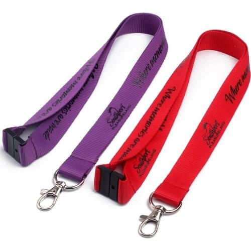 150pcs/lot DHL free shiping 20mm wide Lanyard custom imprint with safety clip claw clasp neck strap ID Badge Holder for Mobile