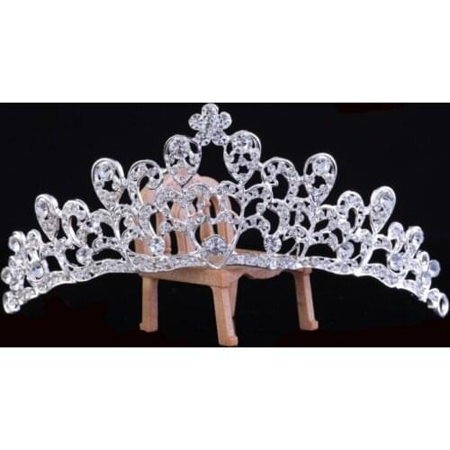 Women Wedding Bridal Tiaras Princess Crystal Prom Hair Crown Rhinestone Fashion Headband Hair Accessories Headpiece