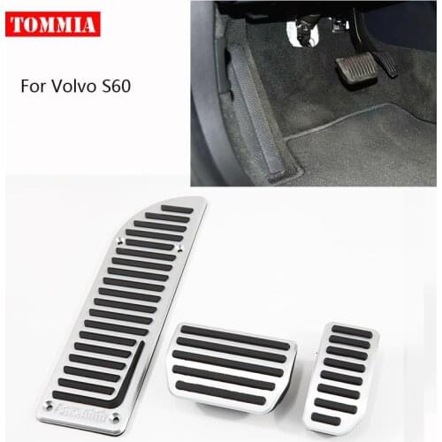 Tommia For Volvo S60 2014-2016 Pedal Cover Fuel Gas Brake Foot Rest Housing No Drilling Car-styling