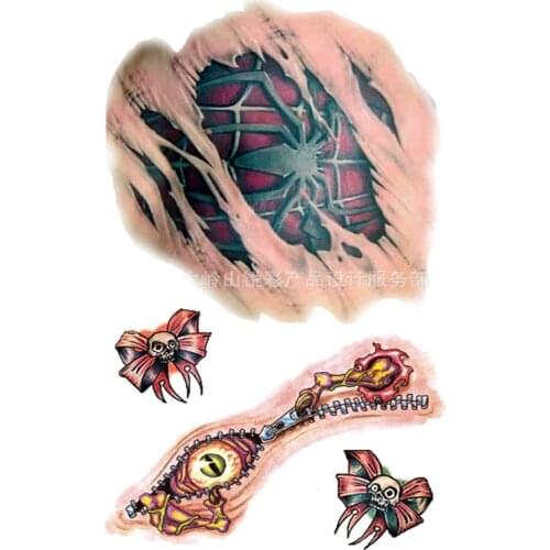 Body Decoration Scary Spidermen 3D Waterproof Temporary Tattoos Stickers #r104