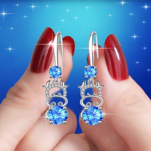 WANGAIYAO2021 new zodiac year of the ox temperament ladies ear jewelry fashion personality cute sweet romantic earrings women