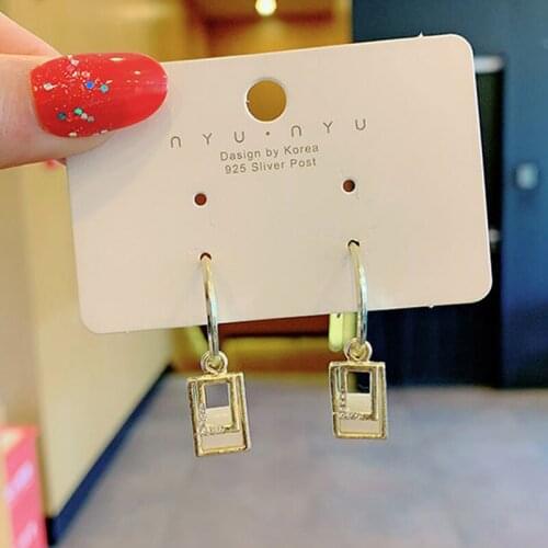 Goth Fashion Jewelry 2021 Trend Unusual Stainless Stud Hoop Earrings For Women Aesthetic Piercing Korean Vintage Shell Geometry