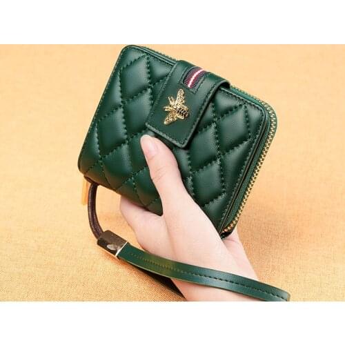 Womens parchment card seat fashion high-end wallet multi-function bag brand card holder