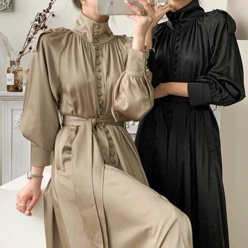 Gaganight Elegant Office Lady Maxi Dress Long Sleeve Solid Fashion Women Bodycon Maxi Party Dresses 2021 Spring Vestidos Korean