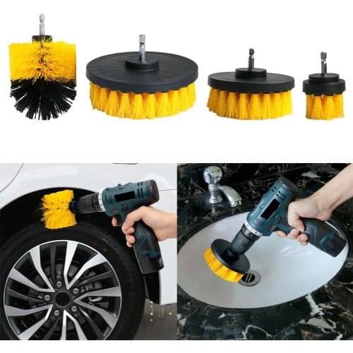 4Pcs/Set Power Scrubber Brush Set for Bathroom Drill Brushes car wash brush cleaning Cordless Attachment Kit Power Scrub Brush