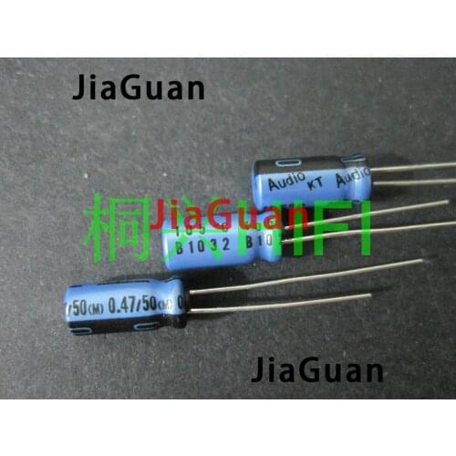 50pcs Genuine NICHICON KT 50V0.47UF 5X11MM Audio Electrolytic capacitor blue kt 0.47uF/50v hot sale 0.47UF 50V