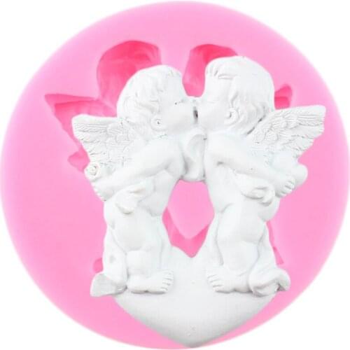 Angel Silicone Molds Sugarcarft Cake Decorating Tools Fondant Cupcake Topper Mould Candy Resin Clay Chocolate Gumpaste Moulds