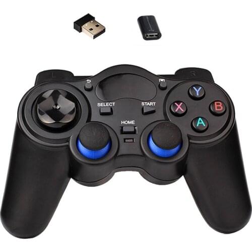 2.4G Wireless Gamepad Game Controller Joystick Smart TV With Micro USB OTG Converter Adapter For Android Tablets PC TV Box