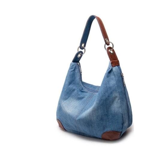 Large Luxury Handbags New Women Bag Designer Ladies Hand bags Big Purses Jean Denim Tote Shoulder Crossbody Women Messenger Bag