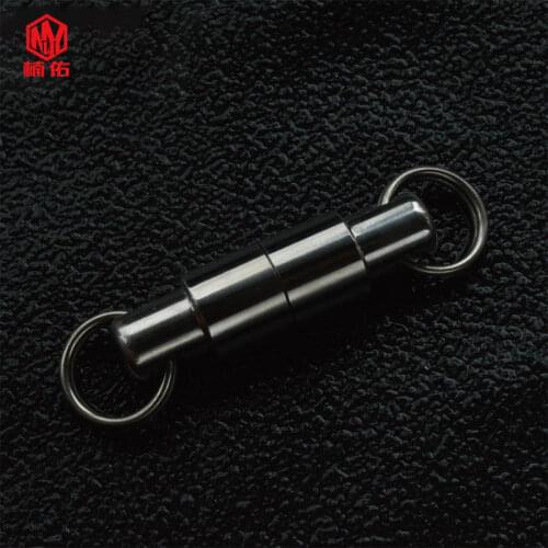 1PC Outdoor EDC Tool Separable Small Titanium Alloy Magnetic Keychain Key Ring Accessories Quick Hook Hanging Buckle