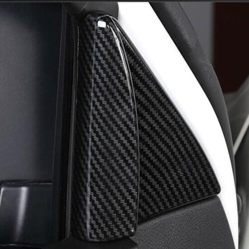 For Nissan Navara NP300 2017 2018 2019 Carbon Fibre Front Window A Pillar Cover Trim Decorative Frame Accessories Car Styling