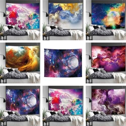 Galaxy Psychedelic Tapestry Wall Hanging Decorativa Dazzle Space Pattern Wall Rug Home Decorative Tapestries