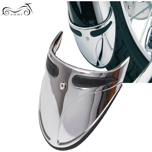 Chrome Fender Extension Mud Flap Trim Narrow For Harley Sportster Dyna FXST