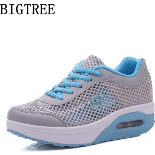 Air Mesh Summer Sneakers For Women Breathable Mesh Shoes Wedge Sneakers Women Casual Shoes Vulcanized Shoes Ladies Sneakers 2020