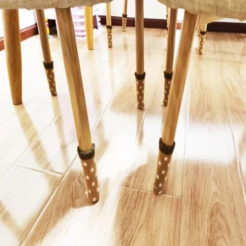 Cute Double-layer Thicken Knitted Table Chair Foot Covers Tea Table Stool Leg Non-Slip Protectors Household Furniture Feet Socks