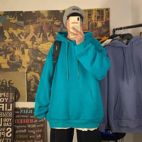 2020 Mens Fashion Oversized Style Coats 13 Color Hooded Hoodies Cotton Clothes Casual Sweatshirts Solid Color Pullover M-2XL