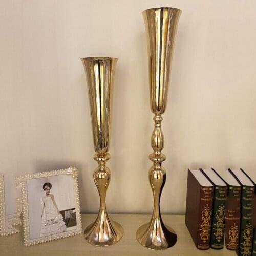 Large diamete tabletop metal vase Decorative Flowers tall vases for wedding metal flower vases silver wedding vases