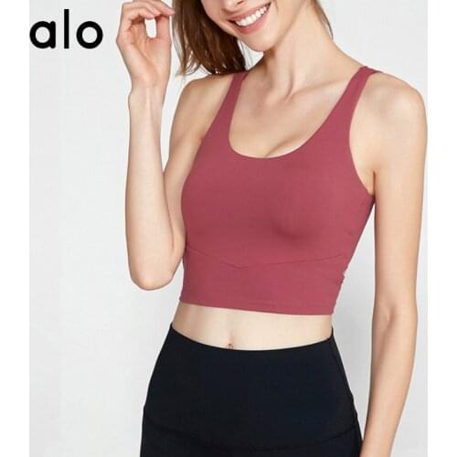 Yoga Lingerie Vest Bra Strap Chest Pad Yoga Clothes Fitness Sports Set Tops Push up Shock-resistant New /30