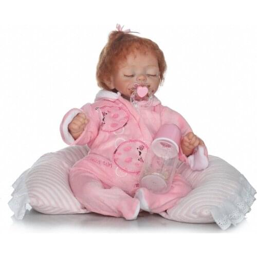 NPKCOLLECTION Realistic new design 18inch silicone vinyl real soft touch reborn baby children playing toys Christmas sweet baby