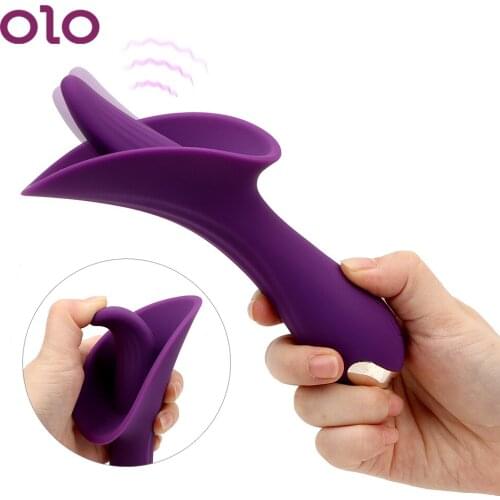 OLO Tongue Vibrator Oral Sex Massager Clitoris Stimulator Erotic Sex Toys for Women Adult Sex Products Female Masturbator