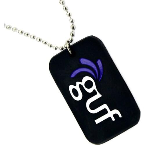 OneBandaHouse Custom Logo Silicone Dog Tag Necklace