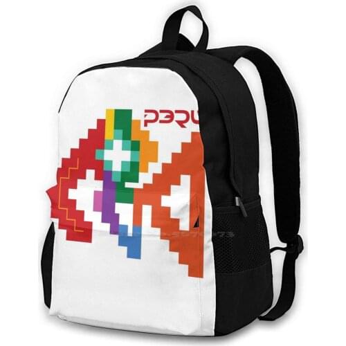 Peru Pelican School Bags Travel Laptop Backpack Peru Nazca Lines Llama Machupicchu Lima Chavin Mochica Vicuna Alpaca Sol Inca