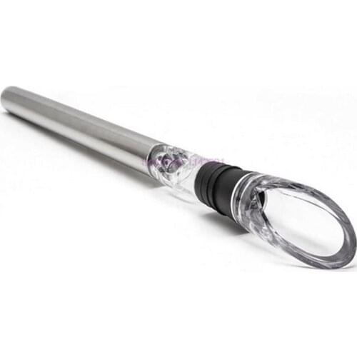 20set Stainless Steel Ice Wine Chiller Stick With Wine Pourer Cooling Stick Cooler Beer Beverage Frozen Stick Ice Cool Bar Tool