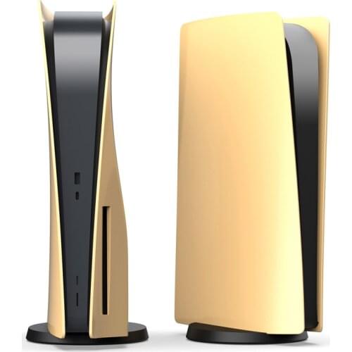 Custom Ps5 Plates Gold Protective Controller Cover Shell Panel Plastic Ps5 Faceplate For Playstation 5 CD-ROM Disc Edition