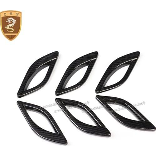 Lastest CSSCAR Design Carbon Fiber Front Fender Air Vents For 2013-up Maserati Quattroporte mudguards Trim Vent Covers 00815