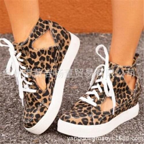 Wedges Shoes For Women High Heels Sandals Summer Shoes women sandals PU Lace Up 5-7CM Wedges High Heels Round Toe Shallow white